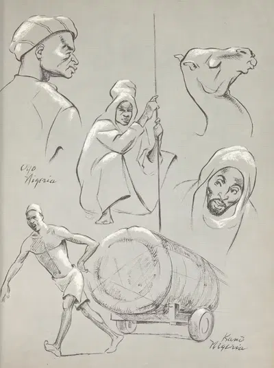 Виньетки Западной Африки Пл.16 by Элтон Факс, 1960 — digital art print download
