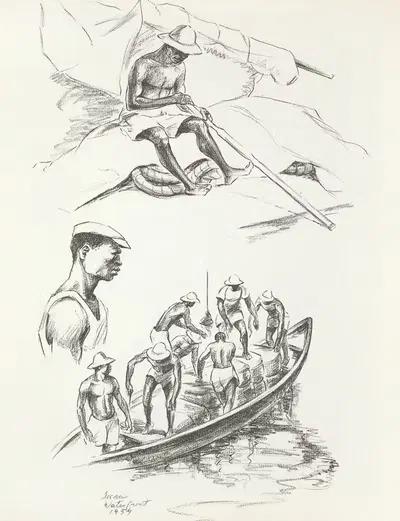 Виньетки Западной Африки Pl.18 by Элтон Факс, 1960 — digital art print download