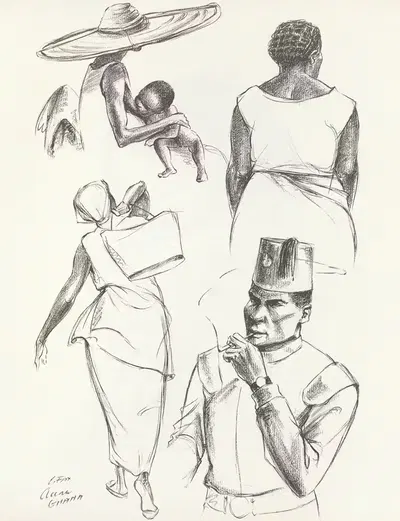 Виньетки Западной Африки, пл. 20 by Элтон Факс, 1960 — digital art print download