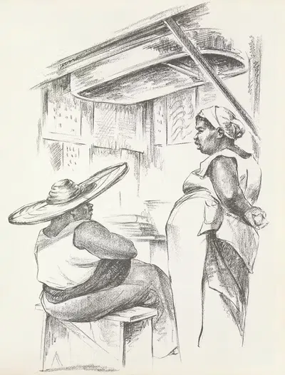 West Africa Vignettes Pl.25 by Elton Fax, 1960 — digital art print download