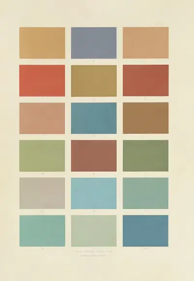 Polychromatic decoration as applied to buildings in the mediæval styles Pl.01 by George Ashdown Audsley, 1882 — digital art…