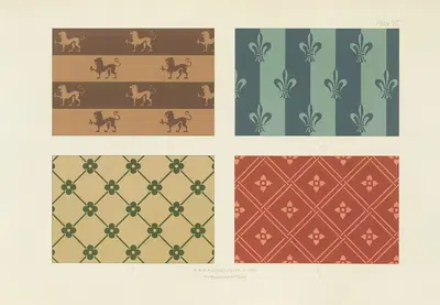 Polychromatic decoration as applied to buildings in the mediæval styles Pl.06 by George Ashdown Audsley, 1882 — digital art…