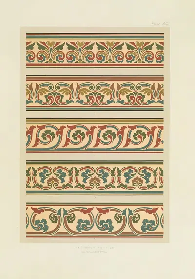Polychromatic decoration as applied to buildings in the mediæval styles Pl.18 by George Ashdown Audsley, 1882 — digital art…