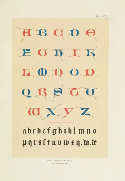 Polychromatic decoration as applied to buildings in the mediæval styles Pl.32 by George Ashdown Audsley, 1882 — digital art…