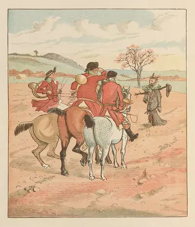 Три веселых охотника Пл.3 by Рэндольф Колдекотт, 1887 — digital art print download