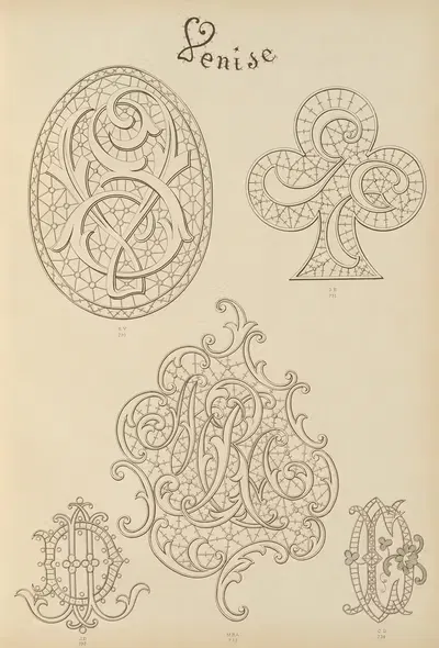Album de chiffres & monogrammes couronnes de noblesse, françaises et etrangères Pl.069 by Ch Crouvezier, 1903 — digital…