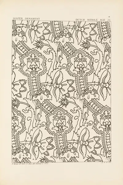 Outlines of ornament in the leading styles Pl.33 by George Ashdown Audsley, 1881 — digital art print download