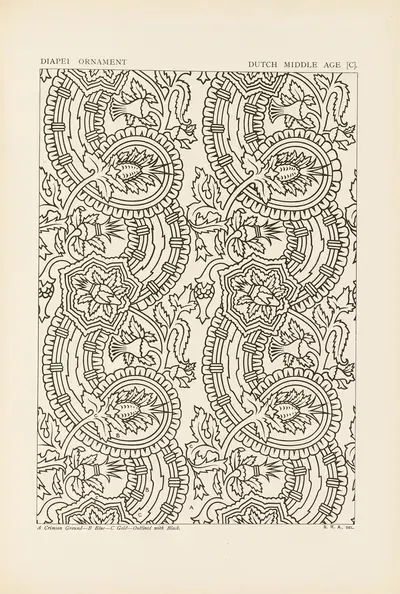Outlines of ornament in the leading styles Pl.35 by George Ashdown Audsley, 1881 — digital art print download