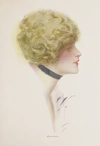 Девушки Харрисона Фишера Pl.6 by Харрисон Фишер, 1914 — digital art print download