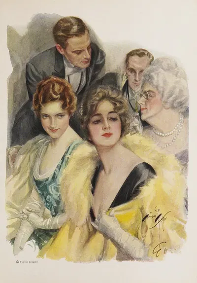 Девушки Харрисона Фишера, пл. 7 by Харрисон Фишер, 1914 — digital art print download