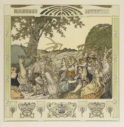 Австрийские месячные картинки Пл. 15 by Генрих Лефлер, 1900 — digital art print download