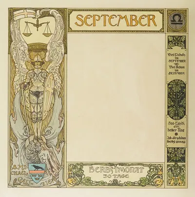 Австрийские месячные картинки Пл.18 by Генрих Лефлер, 1900 — digital art print download