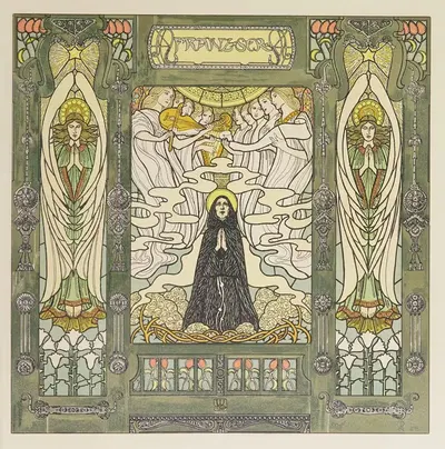 Австрийские месячные изображения Pl.21 by Генрих Лефлер, 1900 — digital art print download