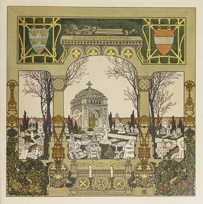 Австрийские месячные картинки by Генрих Лефлер, 1900 — digital art print download