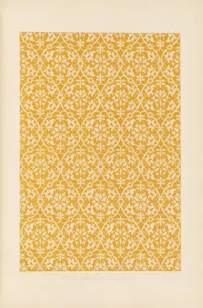 Fifteenth century Italian ornament Pl.02 by Sydney Vacher, 1886 — digital art print download