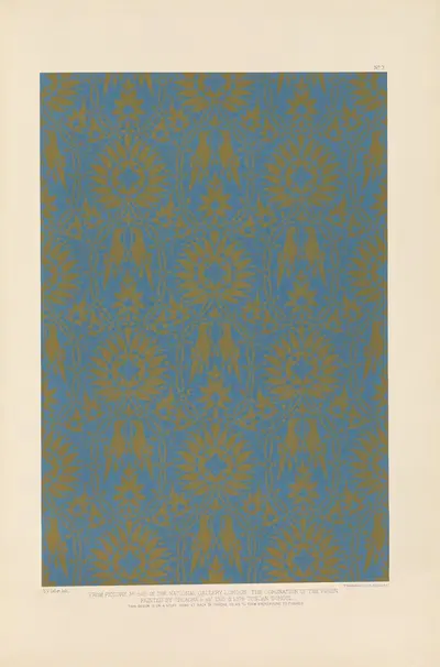 Fifteenth century Italian ornament Pl.03 by Sydney Vacher, 1886 — digital art print download