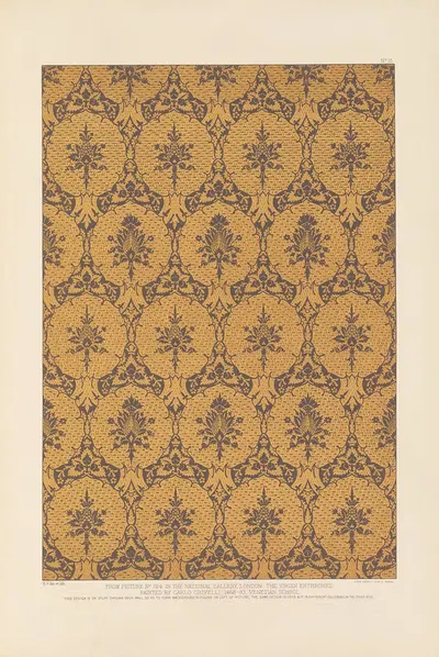 Fifteenth century Italian ornament Pl.15 by Sydney Vacher, 1886 — digital art print download