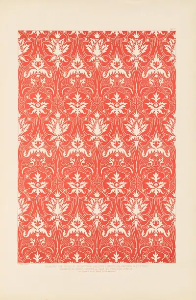 Fifteenth century Italian ornament Pl.17 by Sydney Vacher, 1886 — digital art print download