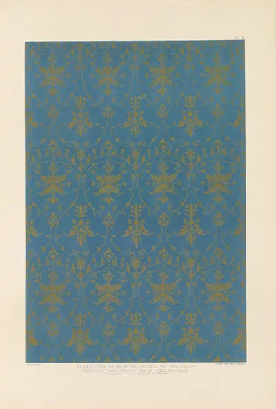 Fifteenth century Italian ornament Pl.19 by Sydney Vacher, 1886 — digital art print download