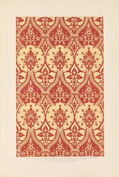 Fifteenth century Italian ornament Pl.21 by Sydney Vacher, 1886 — digital art print download