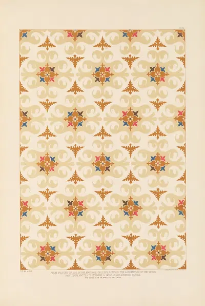 Fifteenth century Italian ornament Pl.22 by Sydney Vacher, 1886 — digital art print download