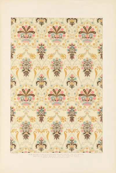Fifteenth century Italian ornament Pl.24 by Sydney Vacher, 1886 — digital art print download
