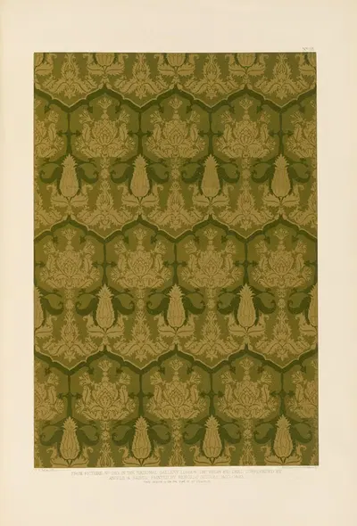 Fifteenth century Italian ornament Pl.25 by Sydney Vacher, 1886 — digital art print download