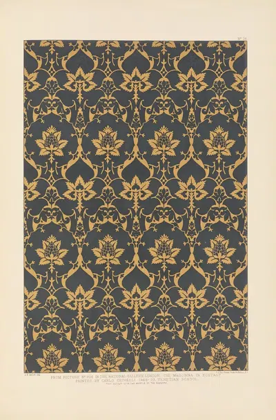 Fifteenth century Italian ornament Pl.26 by Sydney Vacher, 1886 — digital art print download