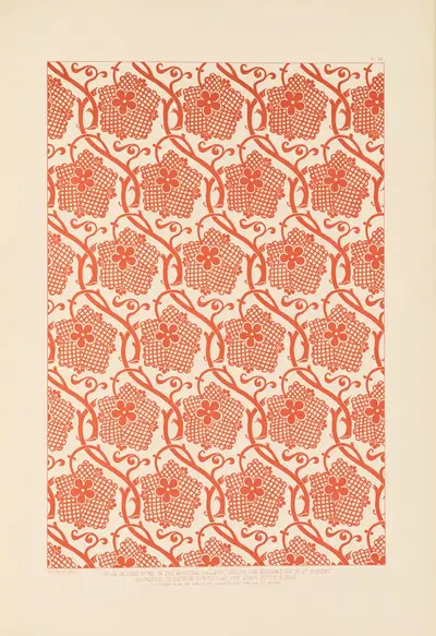 Fifteenth century Italian ornament Pl.28 by Sydney Vacher, 1886 — digital art print download