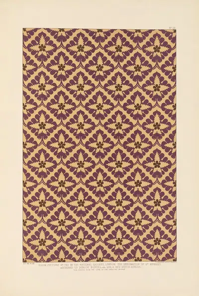 Fifteenth century Italian ornament Pl.29 by Sydney Vacher, 1886 — digital art print download