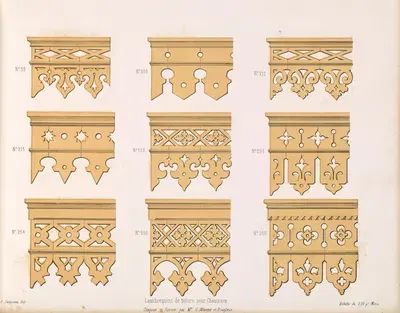 La décoration en bois découpé Pl.04 by A. Sanguineti — digital art print download