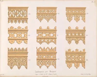 La décoration en bois découpé Pl.05 by A. Sanguineti — digital art print download