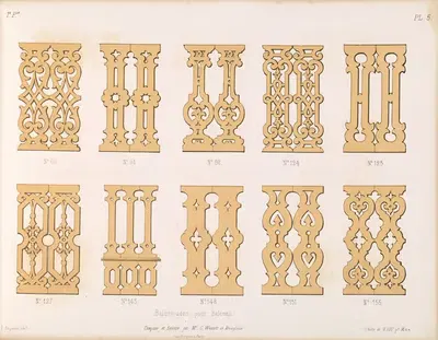 La décoration en bois découpé Pl.06 by A. Sanguineti — digital art print download
