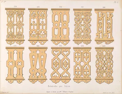 La décoration en bois découpé Pl.07 by A. Sanguineti — digital art print download