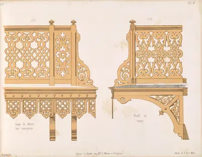 La décoration en bois découpé Pl.09 by A. Sanguineti — digital art print download