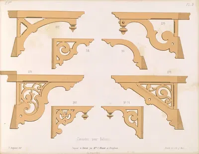 La décoration en bois découpé Pl.10 by A. Sanguineti — digital art print download