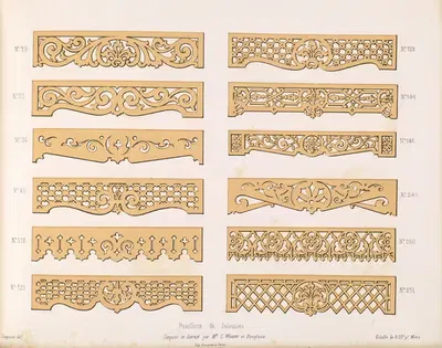 La décoration en bois découpé Pl.13 by A. Sanguineti — digital art print download
