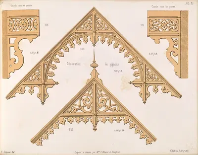 La décoration en bois découpé Pl.17 by A. Sanguineti — digital art print download