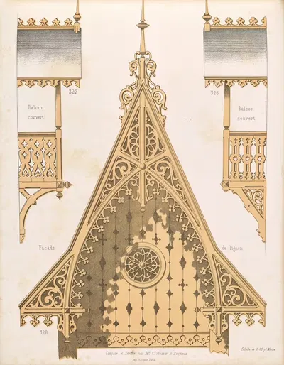 La décoration en bois découpé Pl.19 by A. Sanguineti — digital art print download