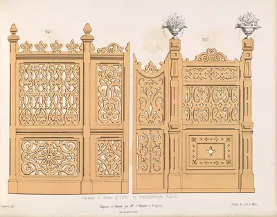 La décoration en bois découpé Pl.22 by A. Sanguineti — digital art print download