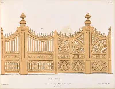 La décoration en bois découpé Pl.23 by A. Sanguineti — digital art print download