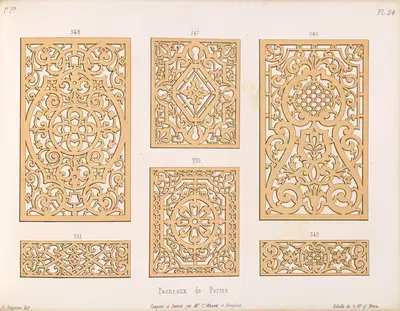 La décoration en bois découpé Pl.25 by A. Sanguineti — digital art print download