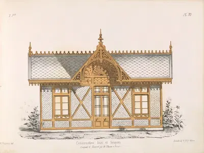 La décoration en bois découpé Pl.31 by A. Sanguineti — digital art print download