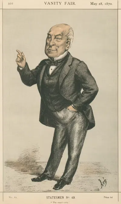 Vanity Fair: Политики – «Умный критик». Мистер Бернал Осборн. 28 мая 1870 by Альфред Томпсон, 1870 — digital art print…