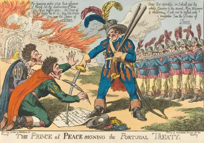 The Prince of Peace Signing the Portugal Treaty by Charles Williams, 1801 — digital art print download