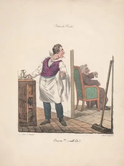 Recueil des scènes familières, et de société de Paris Pl.02 by Edmé Jean Pigal, 1833 — digital art print download