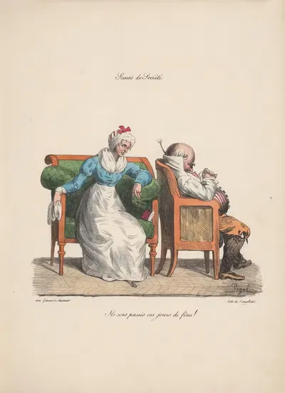 Recueil des scènes familières, et de société de Paris Pl.15 by Edmé Jean Pigal, 1833 — digital art print download