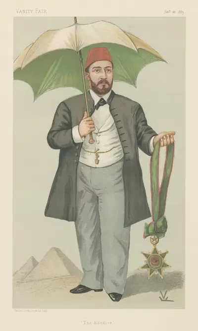Vanity Fair: Royalty; 'The Khedive', H.H. Mehemed Tewfik Pasha, Khedive of Egypt, January 20, 1883 by Francois Verheyden,…