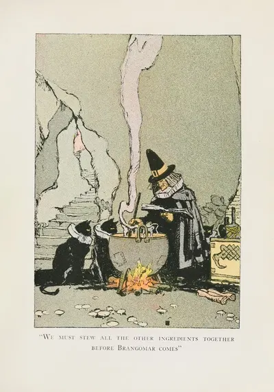 Белоснежка и семь гномов Pl.09 by Чарльз Баклс Фоллс, 1913 — digital art print download