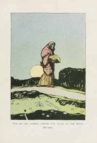 Белоснежка и семь гномов, пл. 10 by Чарльз Баклс Фоллс, 1913 — digital art print download